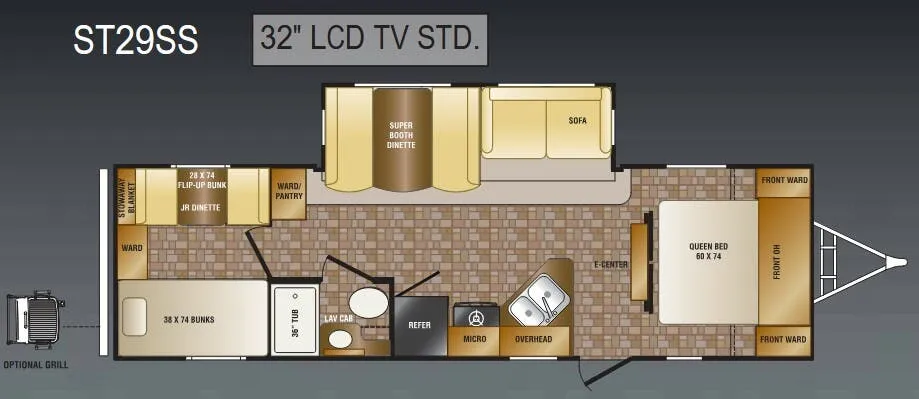 CrossRoads Sunset Trail Lite Weight ST29SS floor plan