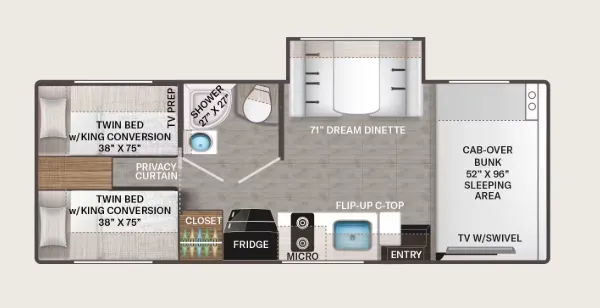 Thor Motor Coach Geneva 25VZ floor plan