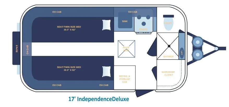 2022 Casita Independence DELUXE floor plan