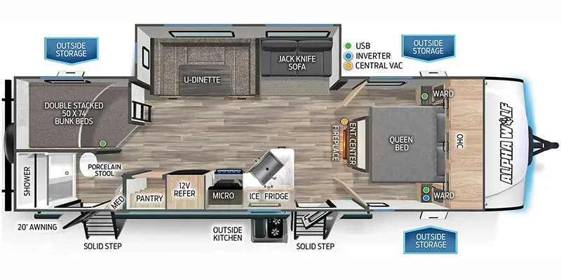 2026 Forest River Cherokee 26DBH-L - Floor plan