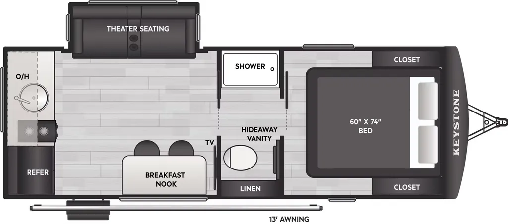 2026 Keystone Sprout 19RKS floor plan