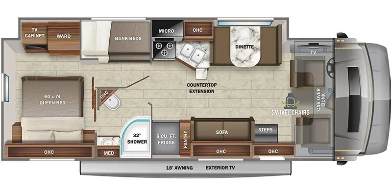 Jayco Greyhawk Prestige 31FP floor plan