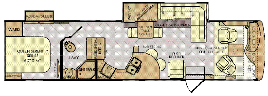 Fleetwood Pace Arrow 35M floor plan