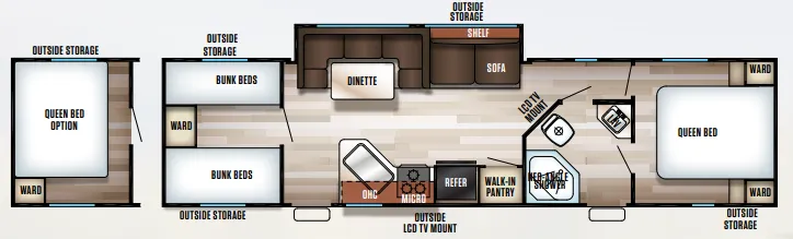 Forest River Cherokee Grey Wolf 29TE floor plan