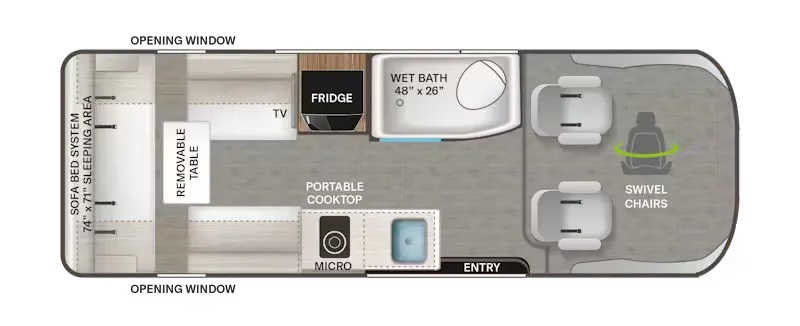 2026 Thor Motor Coach Twist Sport 20Y floor plan