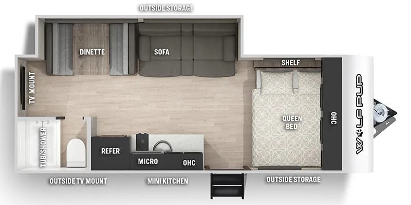2022 Forest River Cherokee Wolf Pup 18TO floor plan