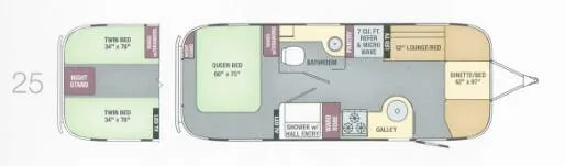2016 Airstream Flying Cloud 25 floor plan