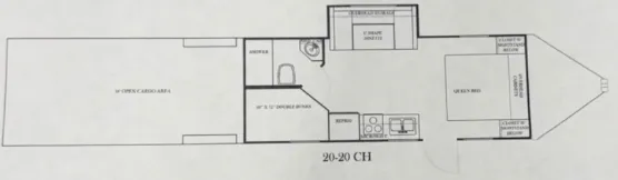 2026 ALLEN CAMPERS IDLE TIME CRAWLER HAULER 20CH - Floor plan
