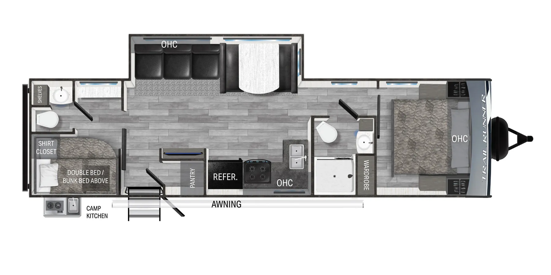 2024 Heartland Trail Runner 31DB - Floor plan