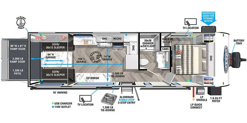 Forest River Wildwood FSX 265RTK floor plan