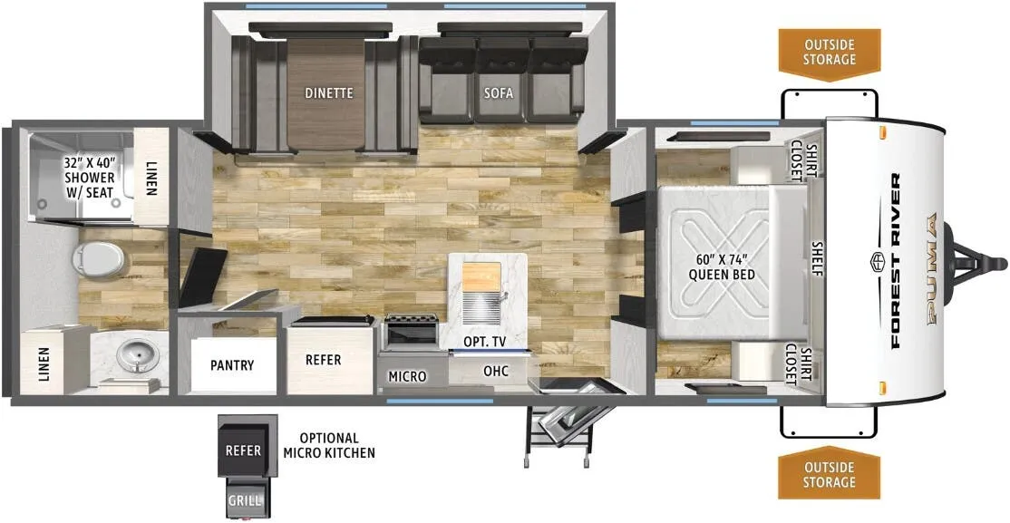 2026 Forest River Puma Camping Edition 250RBCE - Floor plan