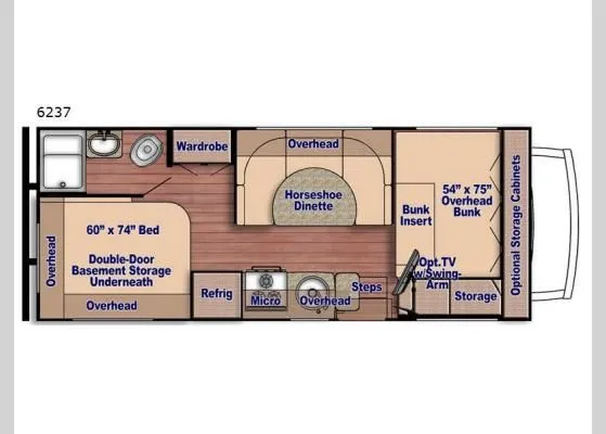 2023 Gulf Stream Conquest 6237 floor plan