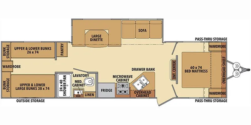2021 Shasta RVs Shasta 30QB floor plan