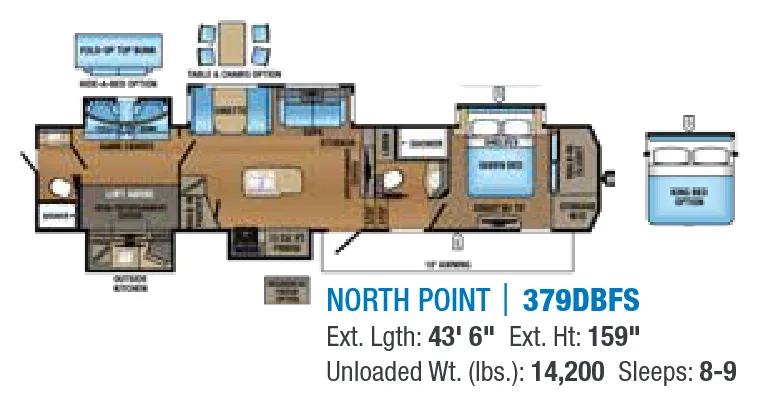 Jayco North Point 379DBFS floor plan