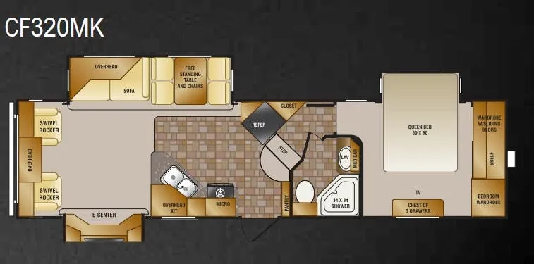 CrossRoads Cruiser Sahara CF320MK floor plan
