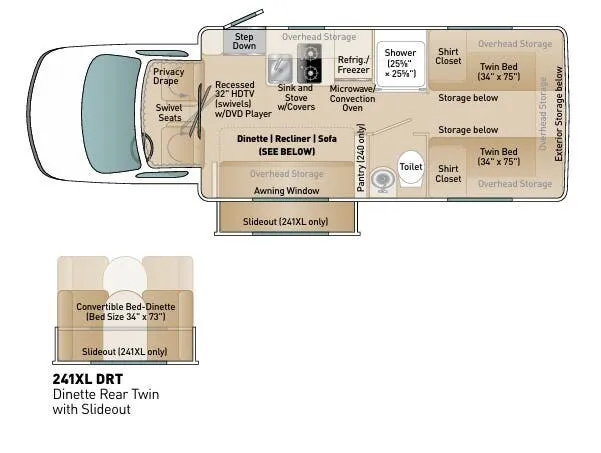 Coach House Platinum II 241 XL DRT floor plan