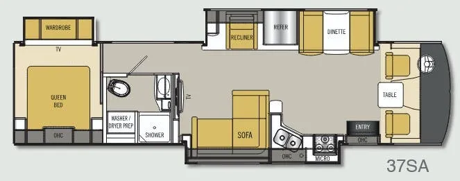 Coachmen Mirada Select 37SA floor plan