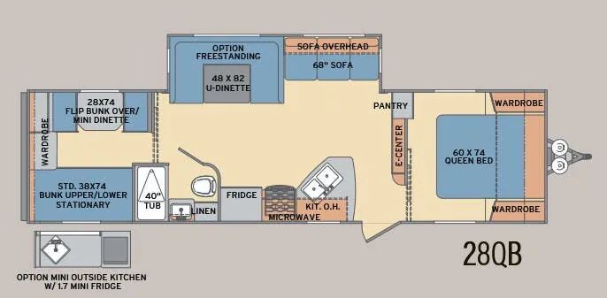 Shasta Revere 28QB floor plan