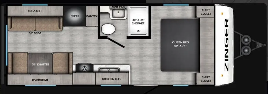 CrossRoads Zinger 211RD floor plan