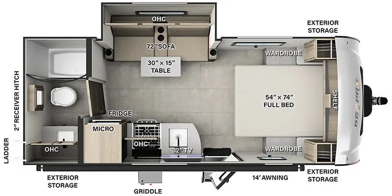 2026 Forest River Rockwood GEO Pro G20FBS - Floor plan