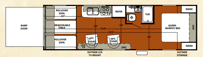 Forest River Cherokee Wolf Pack 27WP floor plan