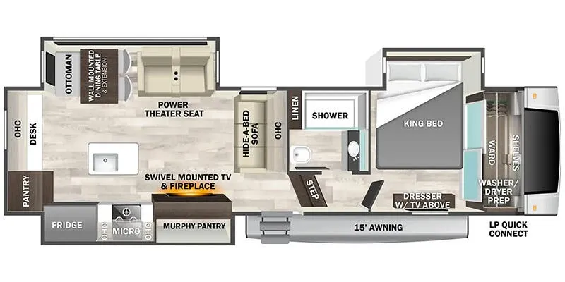 Forest River Cedar Creek Experience 31RD floor plan