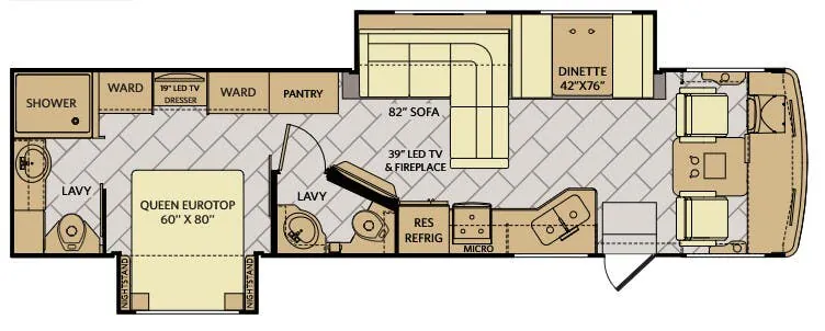 Fleetwood Storm 34S floor plan