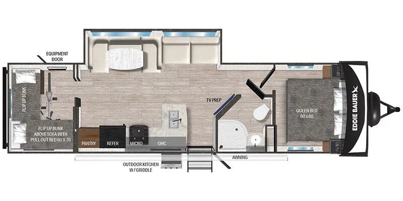 Heartland Eddie Bauer EBS 322BH floor plan