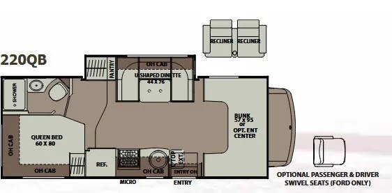 Coachmen Leprechaun 220QB floor plan
