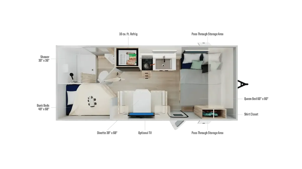 2026 Winnebago Access 18DBH floor plan
