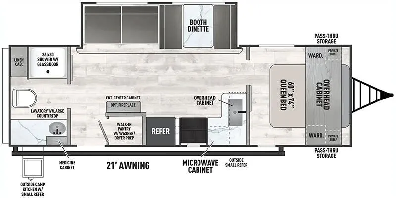 Coachmen Clipper 6K Series 25RB floor plan