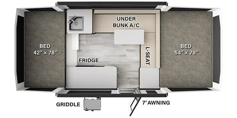 2025 Forest River Rockwood Freedom 1640FT floor plan