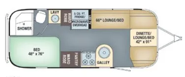 2018 Airstream Flying Cloud 23CB - Floor plan