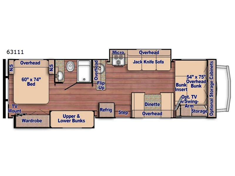 2017 Gulf Stream Conquest Class C 63111 — Floor plan