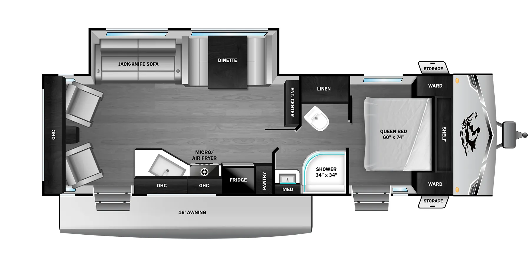 Highland Ridge Open Range Colt 26RCS floor plan