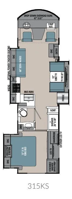 Coachmen Mirada 315KS floor plan