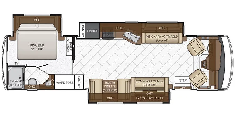 Newmar Bay Star 3416 floor plan