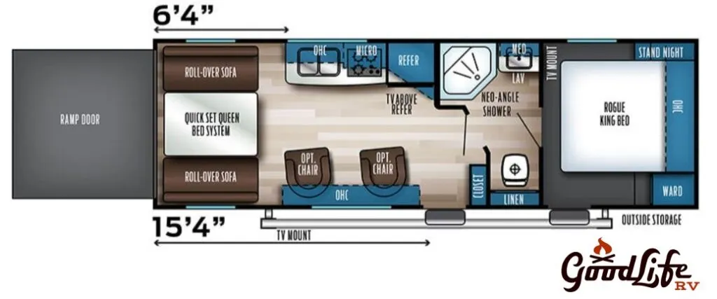 2022 Forest River Vengeance Rogue 25V - Floor plan