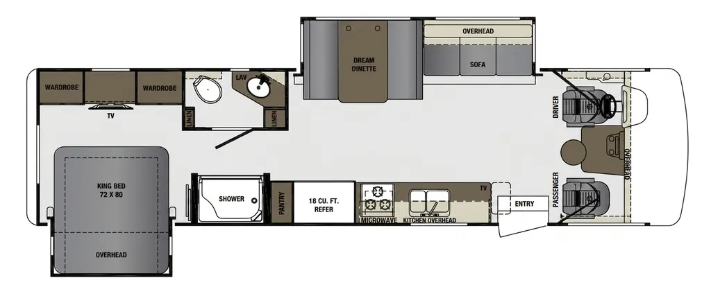 2017 Forest River Georgetown 5 Series GT5 31R5 floor plan