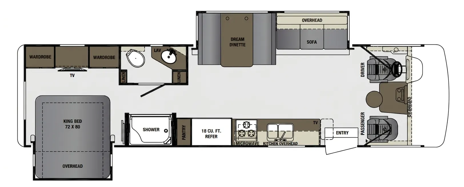 Forest River Georgetown 5 Series GT5 31R5 floor plan