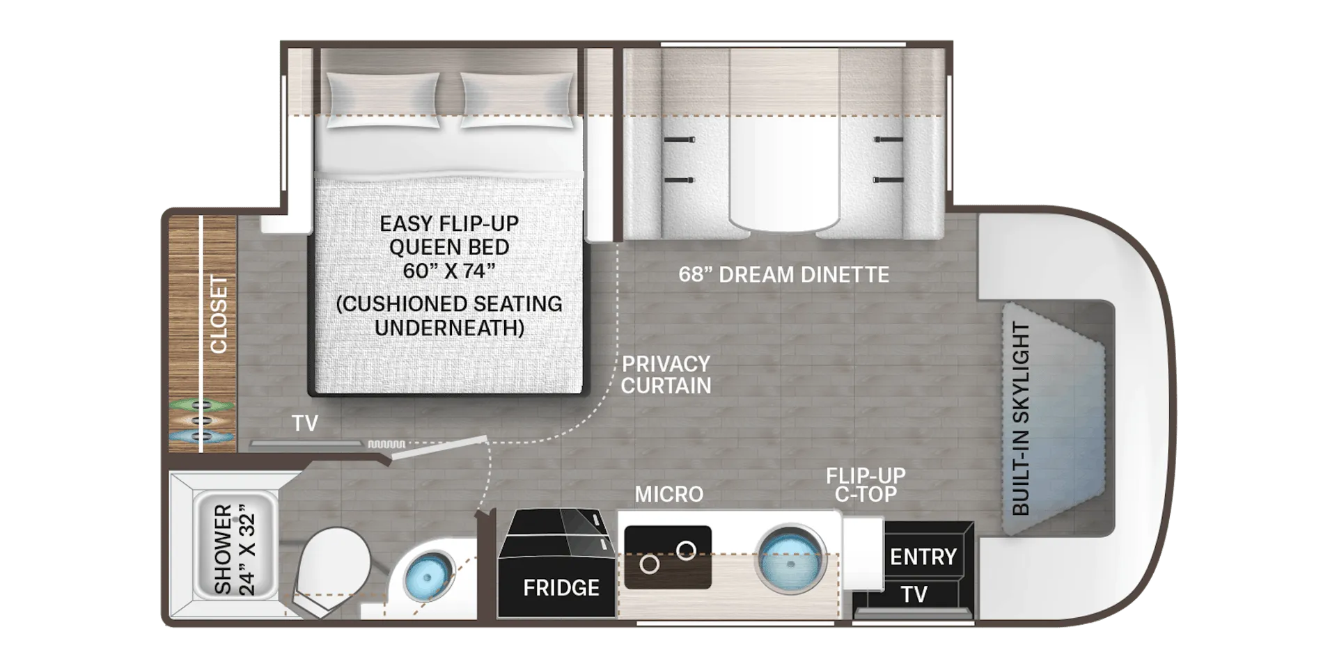 Thor Motor Coach Compass AWD 23TW floor plan