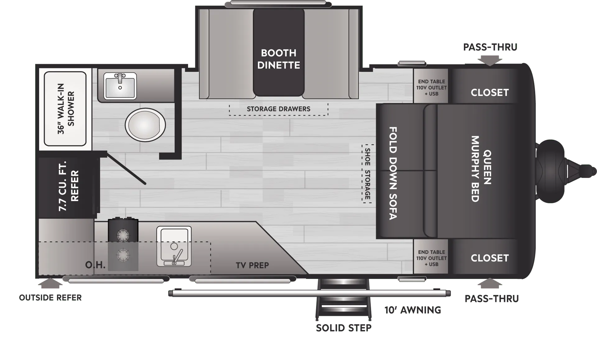 Keystone Hideout 174RK floor plan