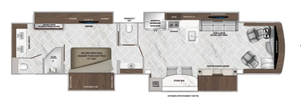 American Coach American Dream 45P floor plan