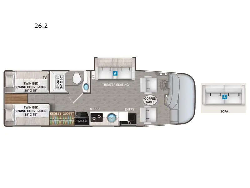 2026 Thor Motor Coach Vegas 262 floor plan