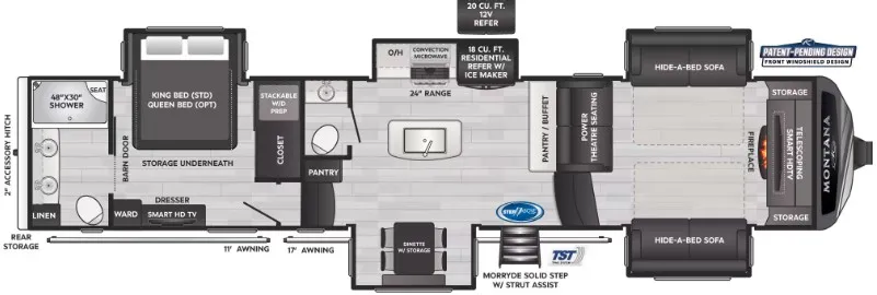 2025 Keystone Montana 3761FL floor plan