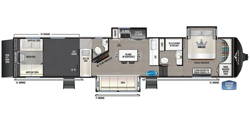 2026 East to West Takoda 400TH floor plan