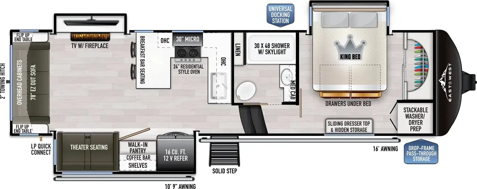 East to West Ahara 297MK floor plan