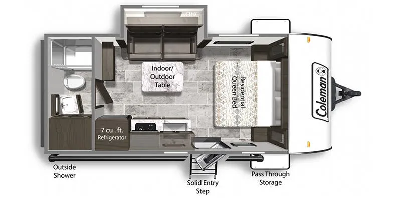 2021 Dutchmen Coleman Light 1805RB floor plan