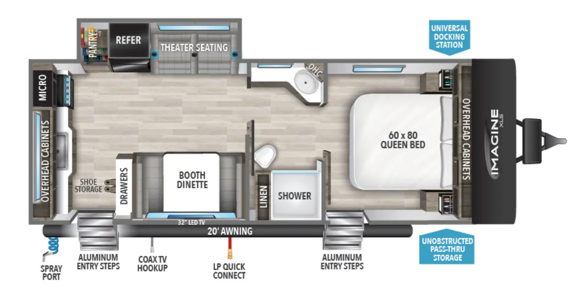 Grand Design Imagine XLS 23LDE floor plan