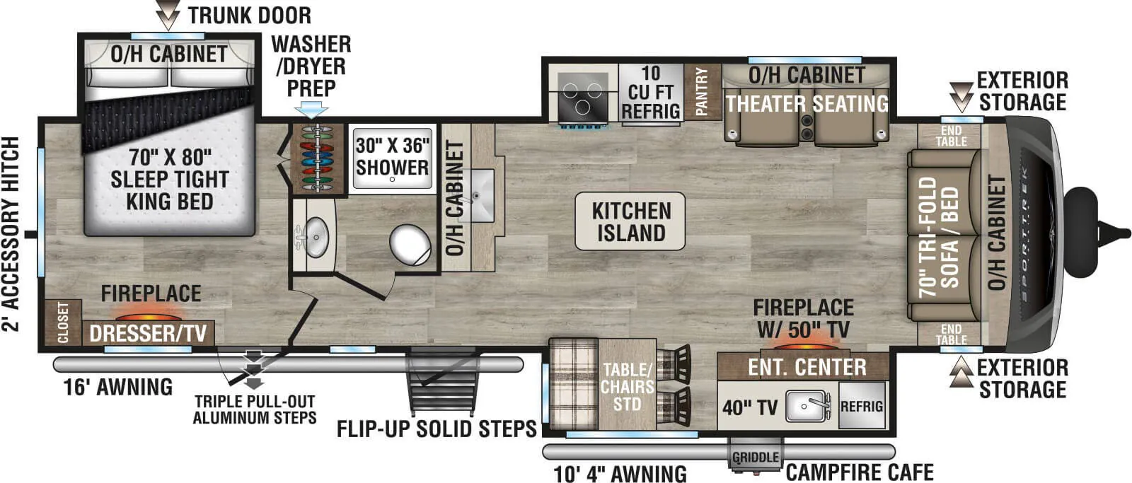Venture RV SportTrek Touring Edition STT333VMI floor plan